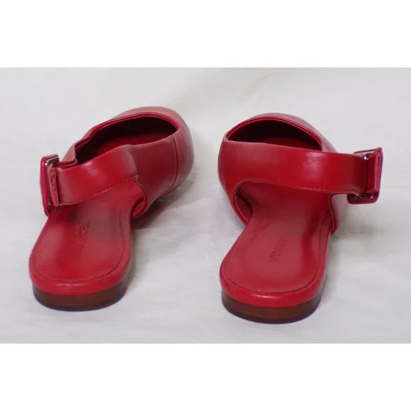 🆕VINCE Brody Slingback Flat Shoe Leather 8 Red - Picture 4 of 8